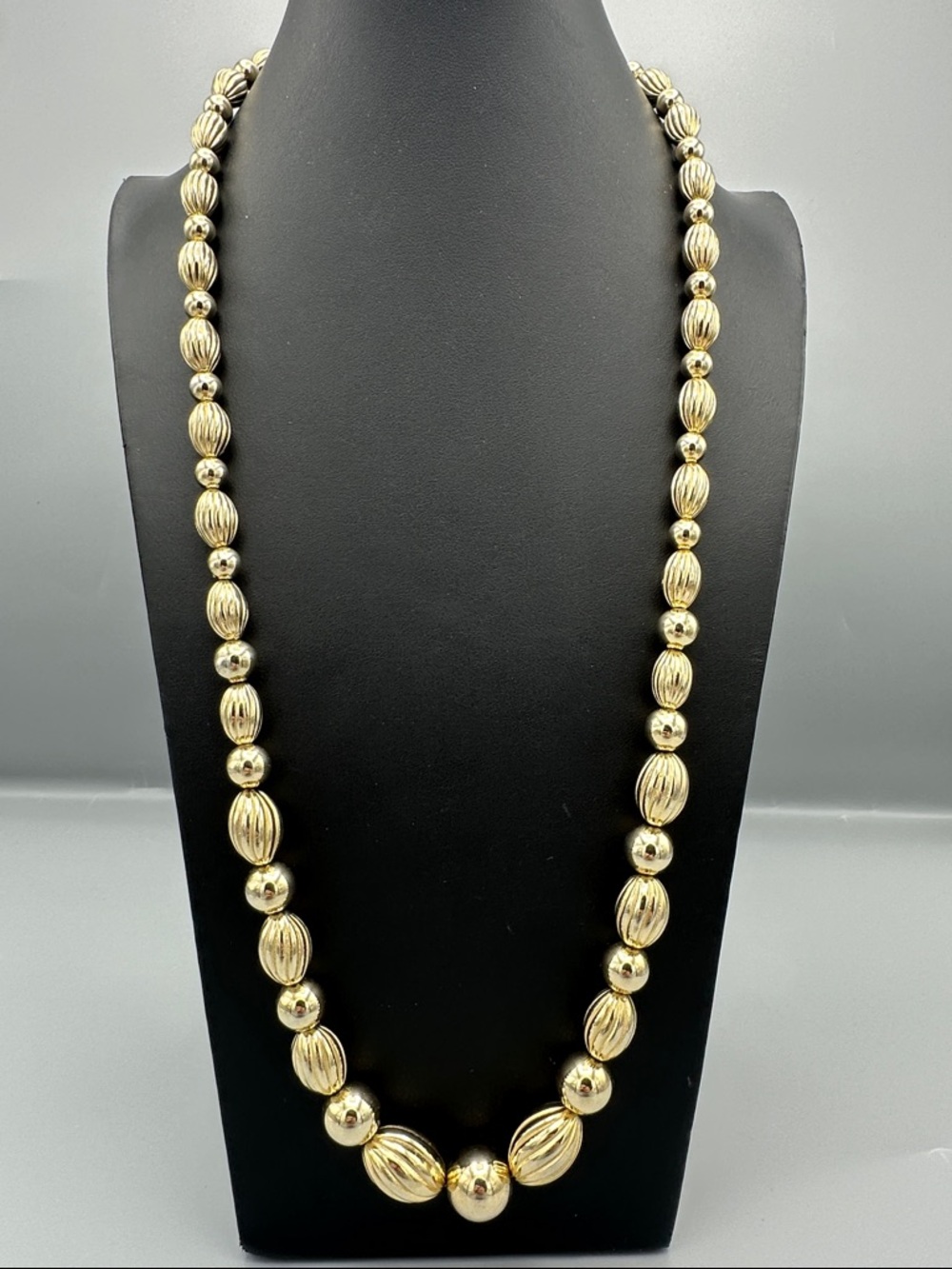 Korea gold tone beaded necklace